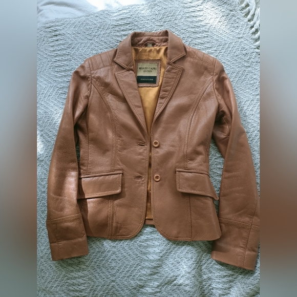 Leather jacket size 8 - Picture 4 of 7